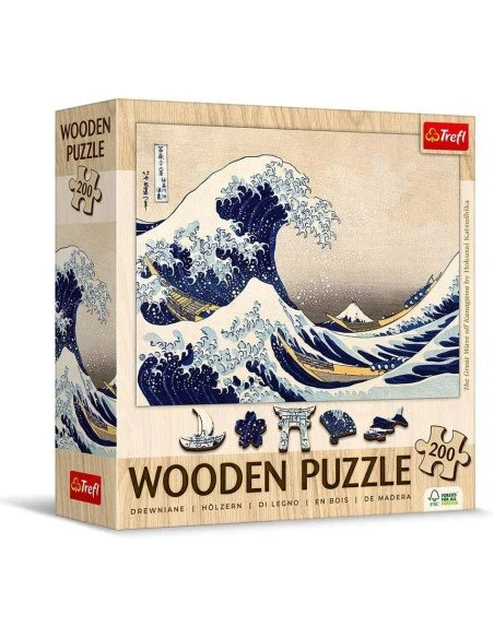 200 Wooden Puzzle : La Grande Vague De Kanagawa Hokusai 3 200 Wooden Puzzle : La Grande Vague De Kanagawa Hokusai