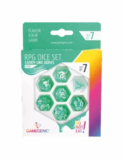 Gamegenic Candy-like Series -Mint- Set De 7 Dés JDR