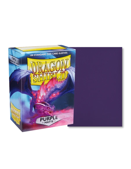Dragon Shield - Standard Sleeves - Matte Purple (x100) 3 Dragon Shield - Standard Sleeves - Matte Purple (x100)