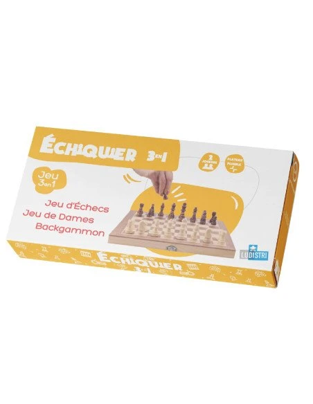 Echiquier 3 En 1 (échec, Dame, Backgammon) 3 Echiquier 3 En 1 (échec, Dame, Backgammon)