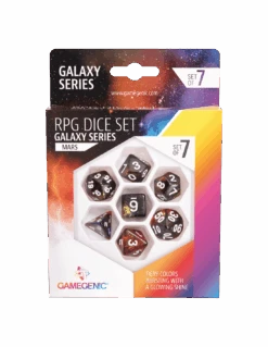 Gamegenic Galaxy Series -Mars- Set De 7 Dés JDR