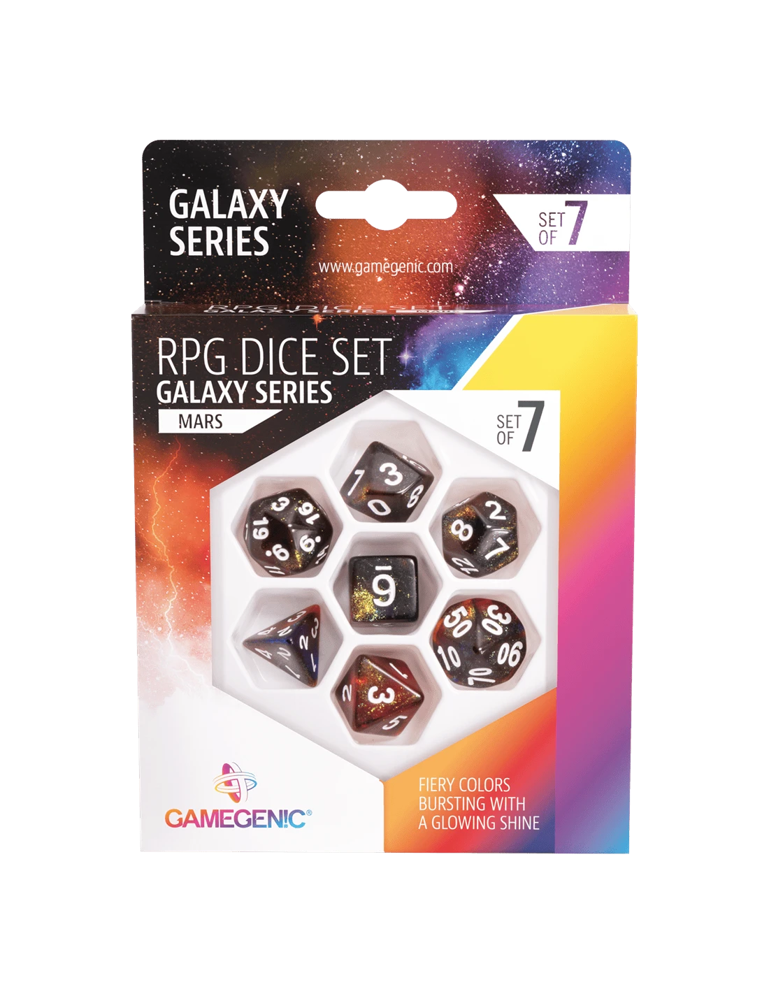 Gamegenic Galaxy Series -Mars- Set De 7 Dés JDR 3 Gamegenic Galaxy Series -Mars- Set De 7 Dés JDR