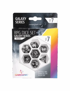 Gamegenic Galaxy Series -Moon- Set De 7 Dés JDR