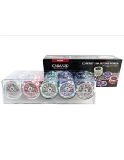 Poker - Coffret Cristal 100 Jetons 11,5 G -Jeux Série Magasin poker coffret cristal 100 jetons 115 g 1
