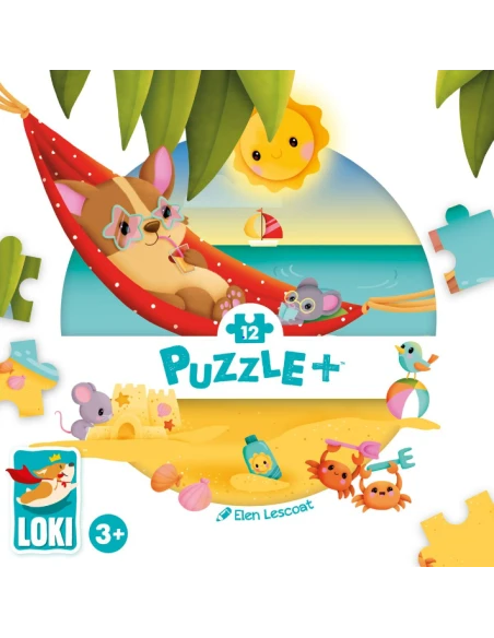 Puzzle+ : Loki à La Plage (12 Pièces) 4 Puzzle+ : Loki à La Plage (12 Pièces) – Image 2