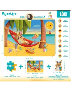 Puzzle+ : Loki à La Plage (12 Pièces) 8 Puzzle+ : Loki à La Plage (12 Pièces) -Jeux Série Magasin puzzle loki a la plage 12 pieces 2