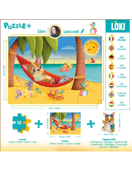 Puzzle+ : Loki à La Plage (12 Pièces) 5 Puzzle+ : Loki à La Plage (12 Pièces) – Image 3
