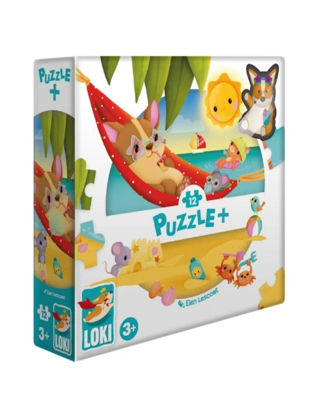 Puzzle+ : Loki à La Plage (12 Pièces) 3 Puzzle+ : Loki à La Plage (12 Pièces)