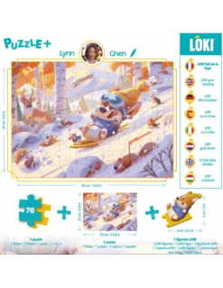 Puzzle+ : Loki Fait De La Luge (70 Pièces) -Jeux Série Magasin puzzle loki fait de la luge 70 pieces 2