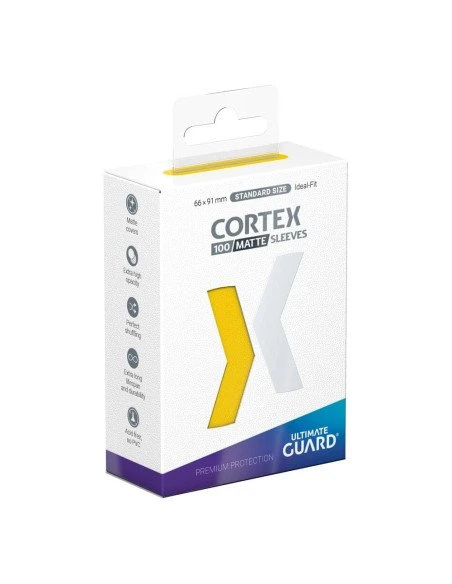 Ultimate Guard 100 Cortex Sleeves Standard Jaune Mat 3 Ultimate Guard 100 Cortex Sleeves Standard Jaune Mat