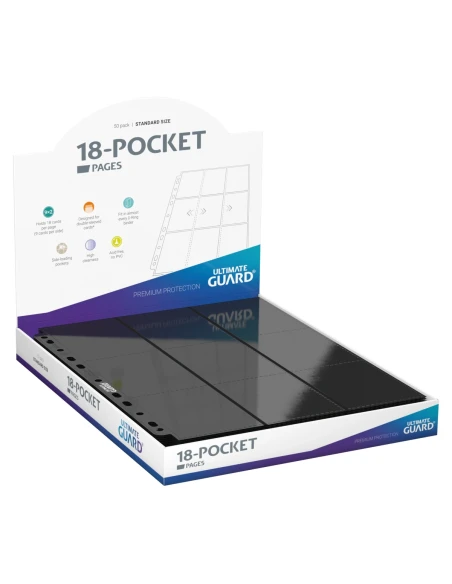 Ultimate Guard 18 - Pocket Pages Side-Loading Noir (50 Pages) 2 Ultimate Guard 18 - Pocket Pages Side-Loading Noir (50 Pages)